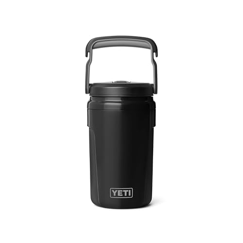 YETI Silo 40 oz Insulated Magslider Straw Cap Water Jug – Leakproof, Lightweight Sports Bottle with Fence Hook Handle – Keeps Drinks Ice-Cold – Ideal for Gym, Sports & Tournaments, Black