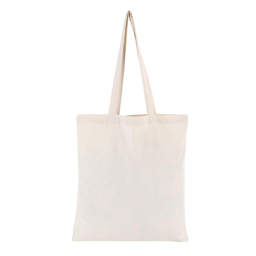 Organix-6122448-Pack-100-Cotton-Tote-Reusable-Grocery-Bag-Lightweight-Medium-Shopping-BagsSuitable-for-DIY-Advertising