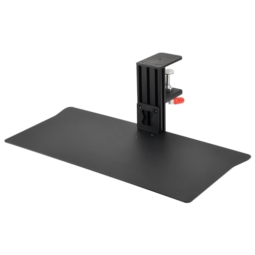 Quick Release Keyboard Desk Mount, Clamp-on Adjustable Tray,18.5x8.7 Inch, Extra Sturdy Single Clamp Design, Height Adjustable Ergonomic Typing for Office, Home, Gaming - Save Desk Space, Special Use by VTUIFBT - Image 3
