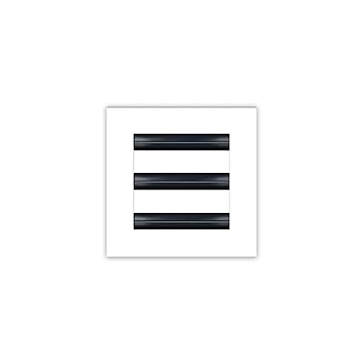 BUILDMART - 6x6 White Modern AC Vent Cover - Decorative Air Vent - Standard Linear Slot Diffuser - Register Grille for Ceiling, Walls & Floors - Texas Buildmart