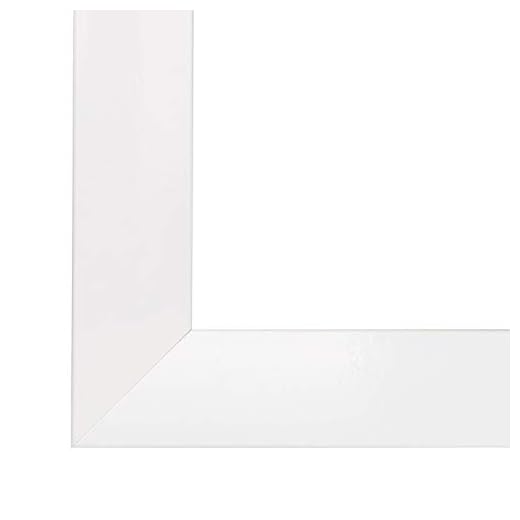 PN35 Bildram, fotoram 56 x 88 cm (23,6 x 34,6 tum) med antireflexsäkerhet plastglas och MDF-baksida, 35 mm MDF-gjutning med täckt dekorativ folie 22x34.6 inch (56 x 88 cm) VIT MATT