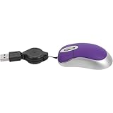 HuangguiyuanV Mini souris de voyage avec câble rétractable, souris optique USB...