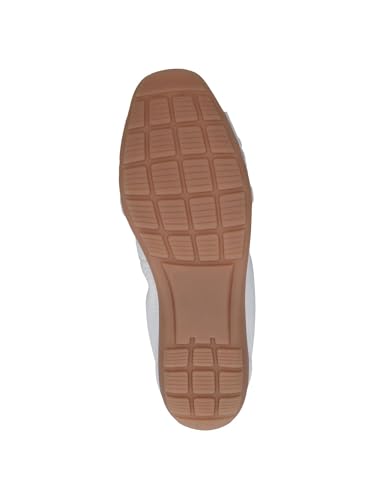 CAPRICE Damen Ballerinas aus Leder Bequem, Weiß (White Deer), 42 EU – Ansicht 5