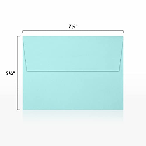 Luxpaper A7 Invitation Envelopes For 5 X 7 Cards In 80 Lb. Seafoam, Printable Envelopes For Invitations, W/Peel And Press Seal, 50 Pack, Envelope Size 5 1/4 X 7 1/4 (Green) #TOP2