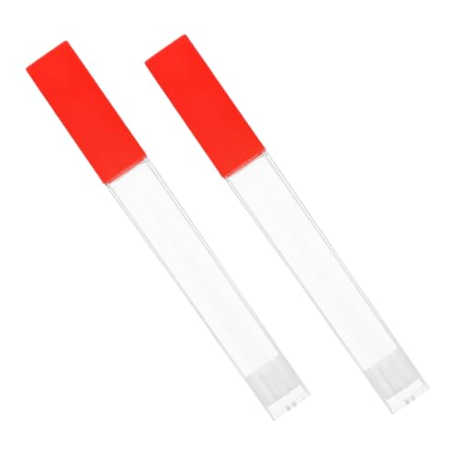 TOBBOMEY Thermometer Storage Box 2Pcs Plastic Thermometer Case for Adults and Needle Tools Red Sturdy Storage Tube for Home Use and Hospitals