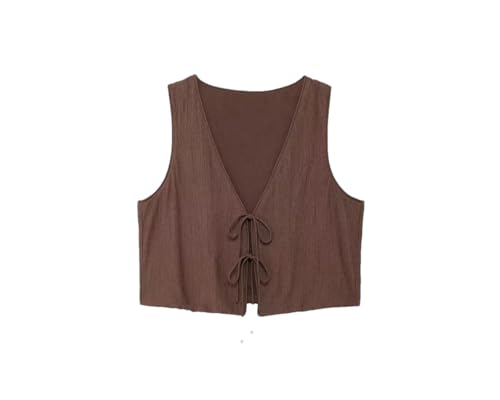 Jupe midi pour femme et haut court marron XS, ensemble vintage streetwear