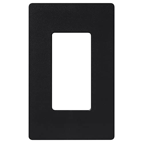 Lutron Claro 15 Amp Duplex Outlet, Black, With 1-Gang Wallplate, Black #TOP1