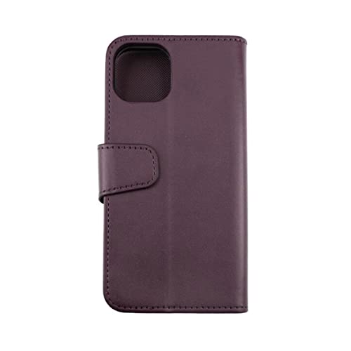 Funda tipo cartera para iPhone 13 Ranuras para tarjetas adicionales y soporte RV (púrpura)