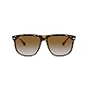 Ray-Ban Lunettes De Soleil Carrées En Lumière La Havane Cristal Brun Dégradé Rb4147 710/51 60