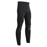 Zanthicia Pantalones de neopreno duraderos de cintura para surf, térmicos, 5 mm, para nadar, bucear, cómodos, secado rápido, cálidos, cintura, para hombres y mujeres, Negro, XXL Hombres