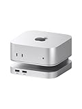 Mac mini M4 ハブ&スタンド 40Gbps SSDエンクロージャ付き 3イン1 USB Type-Cドッキングステーション 40Gbps M.2 NVMe SSDケース USB2.0 x 3、3.5mmジャックAUX (MC60 Pro)