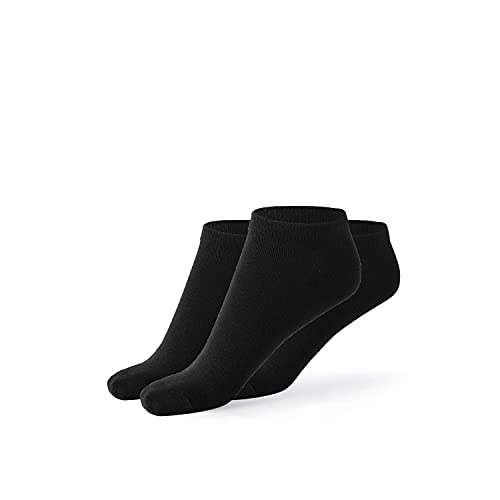  Lotto 12 Paia Calzini Uomo, Traspiranti e Leggeri, Pariscarpa in Morbido Cotone, Ideali per Running, Palestra, Fitness, Pilates, Certificati OEKO-TEX, Nero, 39-42