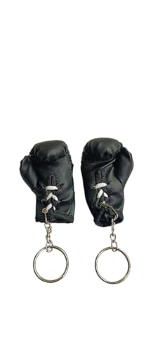 Image of Goldcrest 169 Sports Boxing Glove Style Keychain - Black color - Set of 2
