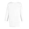 Ladies Tshirts Loose Fit Womens Lightweight Solid Color Tops 3/4 Sleeve Casual Gym Fashion Daily T-Shirts Ladies Summer Round Neck Blouses 01-White L #4