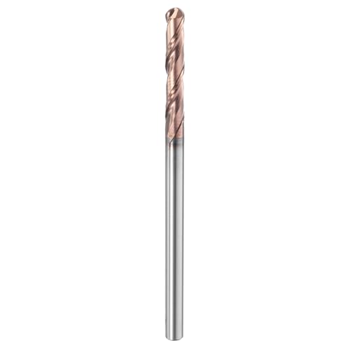 Image of HARFINGTON Ball Nose End Mill 2 Flute 1 /8 inch Diameter 1 /8 inch Shank Tungsten Carbide Tail Coated Spiral CNC Router Bits 3 /4 inch Cutting Length Single End Ball for Carving Engraving Grinding