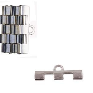 2 Pair TILA Bead Ending Finding. Quality Silver Plated Soros III Tila Cymbal Metal Fashion Elements. Works with TILA Beads and More!