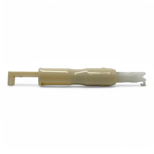 Image of ZENITH Threader Plastic White Long Pressure Foot Snap on Type for Automatic Electric Low Shank Sewing Machines Suitable for Usha Janome Brother Singer etc White (Threader Plastic White Long)