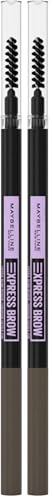 Maybelline New York, Lápiz wn cejas automático Express Brow Ultra Slim, Tono 04 Medium Brown (Paquete de 2)