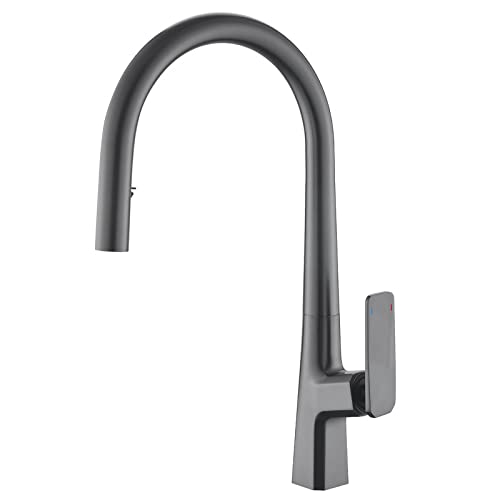 Robinet extractible télescopique en laiton pour évier de cuisine orientable