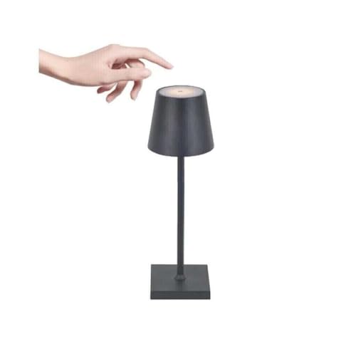Lampada da Tavolo Senza Fili, Dimmerabile Lampada da Scrivania Ricaricabile con Controllo Touch, 2400mAh, Ideale per Ufficio, ristorante, Studio