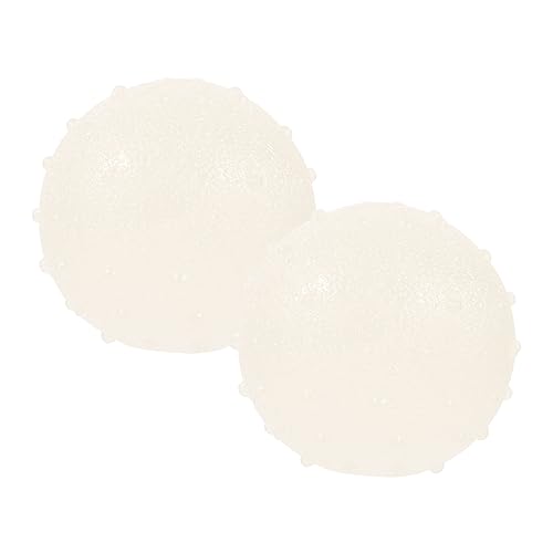 INOOMP 2個 発光ゴムボール 犬のきしむボール 噛む人 ペット 小型犬用ボール おもちゃ 子犬 きしむ犬 小型犬 わんわん 犬用の小さなボール 犬用きしむボール 犬のボール 白い