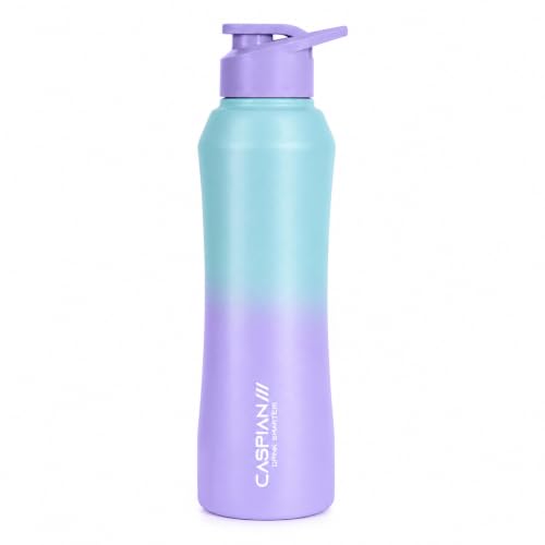 Image of Caspian Trek Customised Stainless Steel Water Bottle 1L, E Gradi with Logo Print - Personalised Water Bottle with Your Name Print for Kids Boys Girls School Office Gym- Perfect for Corporate Gifting