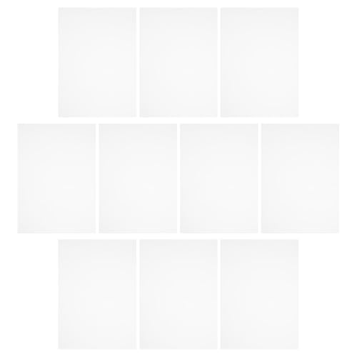 COOLHIYA 10piezas Unidades Láminas Plásticas Transparentes Pvc Retardantes Llama Resistentes Lluvia para Manualidades Marcos Fotos Protectores Mesa Fácil Corte y Perforación