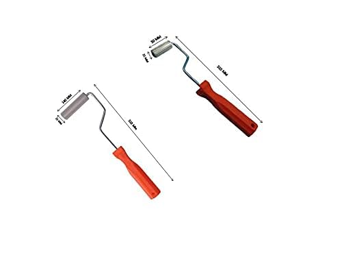 Fiberglass Roller Tool, Aluminum Alloy FRP Bubble Paddle Laminating Roller for FRP Resin Work (Pack of Two Size 21 x 50 mm & 21 x 140 mm)-image-17