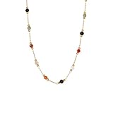 NINMQCFVG Collar de cuentas de colores Cadena de clavícula de mujer Dorado que no se desvanece Joyería bohemia minimalista Regalo de cumpleaños