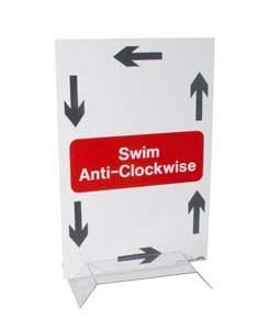 Os Anti-clockwise Swimming Direction Sign Swimmers Learn To Swim Guidance Sign