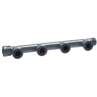 Sistema di Irrigazione Automatica a 4 Zone con Elettrovalvola 1'' 24v rampa con rubinetto