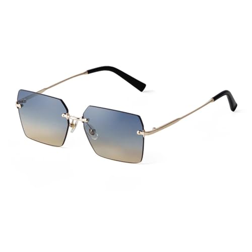 Lunettes de soleil sans monture UV400 pour voyager avec style et confort