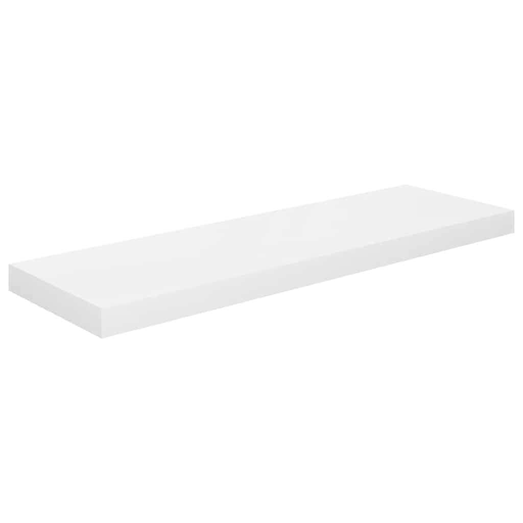 Genérico Estante Flotante de Pared 4 uds MDF Blanco Brillo 80x23,5x3,8cm,Mobiliario,Estanterías,Estantes y estanterías-323753