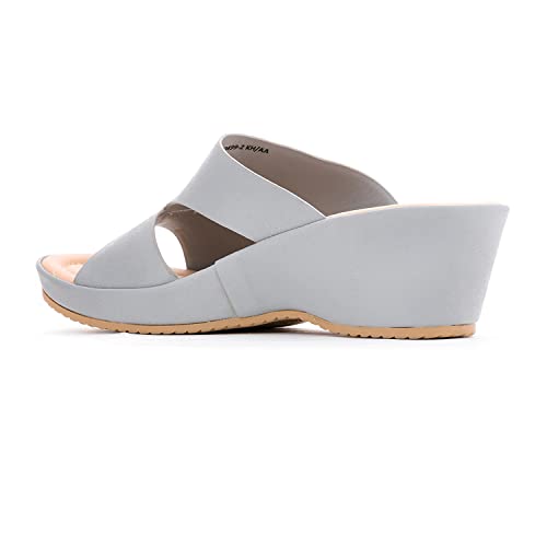 Image of Sharon Khadim's Wedge Heel Mule Slip On Sandal for Women