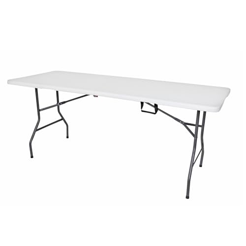 Lista de Mesa de Plastico Walmart de esta semana. 46 BAGADA Mesa Plegable Portátil de Plástico Resistente 1.80 Metros Largo, Excelente Calidad Duradera Ideal para Patio Jardin Tablón Plegable.