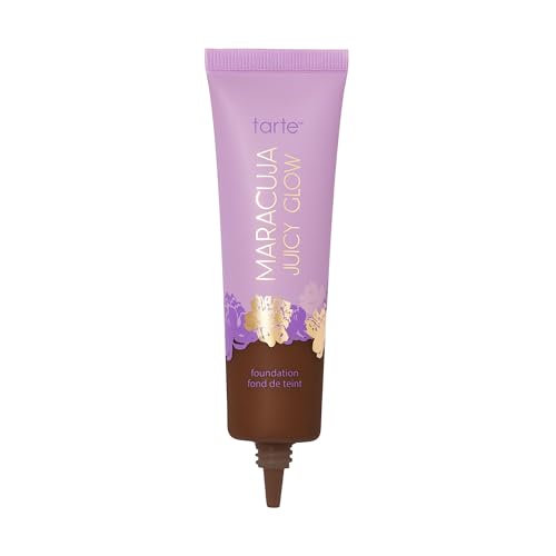 tarte maracuja juicy glow tint – Lightweight Tinted Moisturizer with Hyaluronic Acid for Radiant Skin, Buildable Medium Coverage, Waterproof, Vegan, Cruelty-Free, full size, 60N mahogany neutral