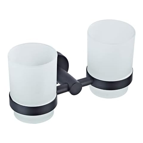 Black Wall-Mounted Brass Toothbrush Holder Cover