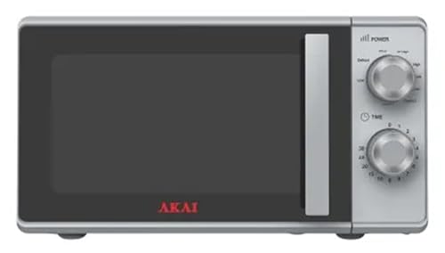 AKMW204SL - Horno microondas, 20 litros, grill, 700 W, color plateado
