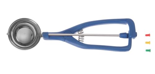 HENDI Eisportionierer Stöckel, verstärktem Glasfasernylongriff, mit Farbclips, geeignet für Geschirrspüler, Eislöffel, Eiscreme Löffel, 1/16, ø59mm, Edelstahl