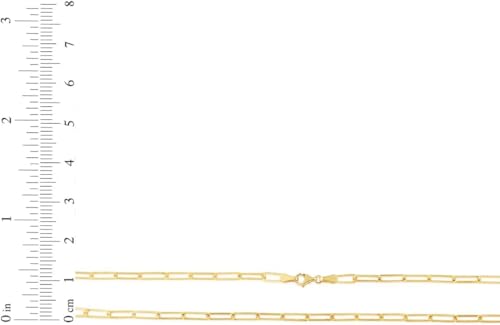 Floreo 14k Yellow Gold 3.5mm or 4mm Solid Paperclip Link Chain Bracelet4