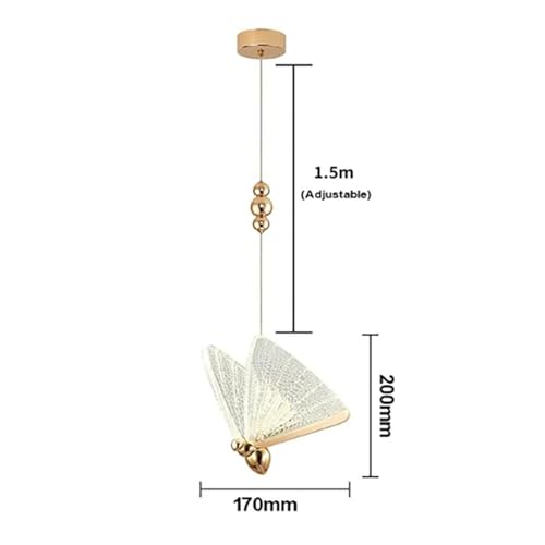 Lustre moderne papillon rotatif en version longue, suspension d'exception de taille small - 2
