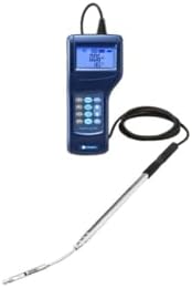 Kanomax 6036-CE Anemomaster Professional Multi-function Thermal Anemometer with Telescopic/Articulating Tip Probe/Analog Output/Pressure Sensor, 0.01-30m/s Range, +/-3% Accuracy, -4 to 158 Degrees F