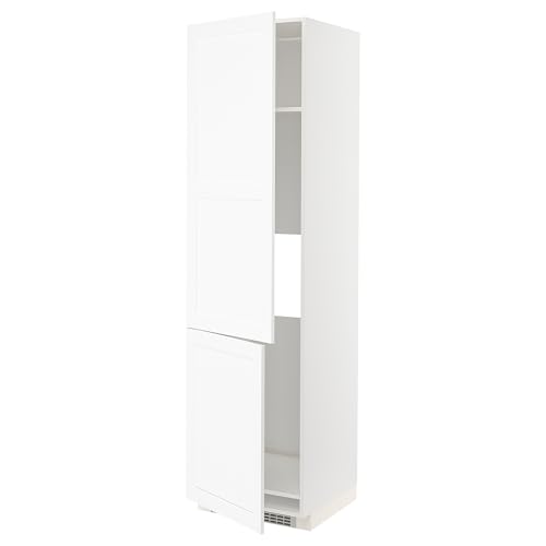 ProTuning METOD High Cab f frigorífico/congelador con 2 puertas, blanco Enköping/efecto madera blanca, 60 x 60 x 220 cm