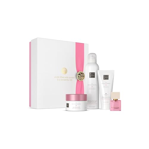 RITUALS Geschenkset The Ritual of Sakura Medium – vier Hautpflegeprodukte mit Kirschblüte und Reismilch – Bade-Geschenkbox mit beruhigender und revitalisierender Wirkung.