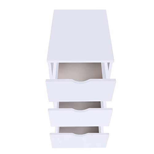 Armario auxiliar estable de 33 x 45 x 60 cm con cajones de madera 5
