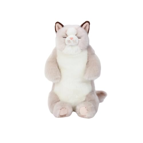 Image of CU-MATE 20 inch Length Adorable Stuffed Animals Cat -Handmade Plush Soft Cat -Present Gift for Boys /Girls (Grey Ragdoll Cat)