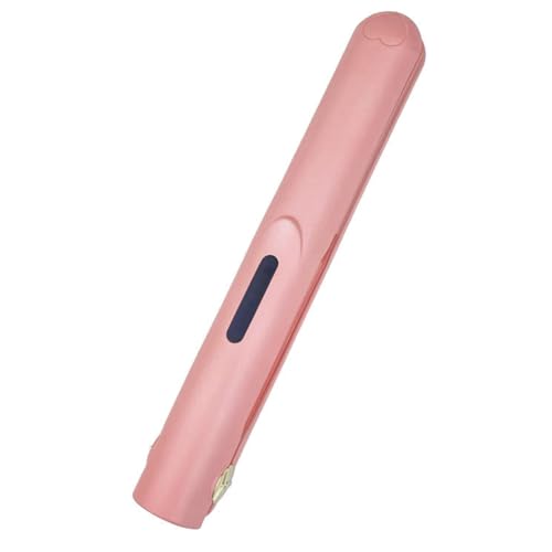 GREOHNMPAW Mini Plancha de Pelo Pequeña de Doble Propósito con Pinza Portátil de Carga USB Inalámbrica para Rizar y Alisar el Flequillo