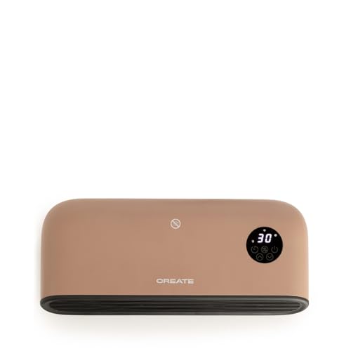 CREATE/WARM WALL PRO/Calefactor de pared o suelo con WiFi moca/Control desde la app, hasta 20m², detección de ventanas abiertas, interruptor antivuelco, 3 modos, pantalla LCD, 2000W