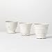 Sullivans Ceramic Vase Set, Various Sizes, Distressed White, Set of 3 (CM2585)