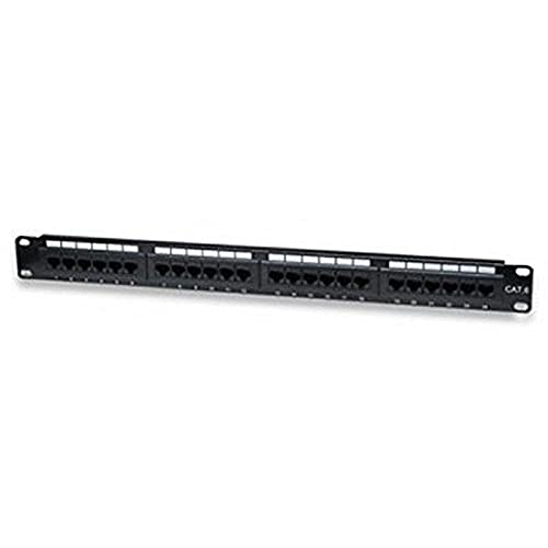 Patchpanel, 24 Ports, 19 Zoll, für UTP Cat.6 Kabel, ideal für Hochgeschwindigkeitsnetzwerke